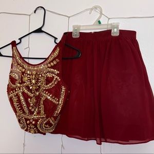 Two piece homecoming dress